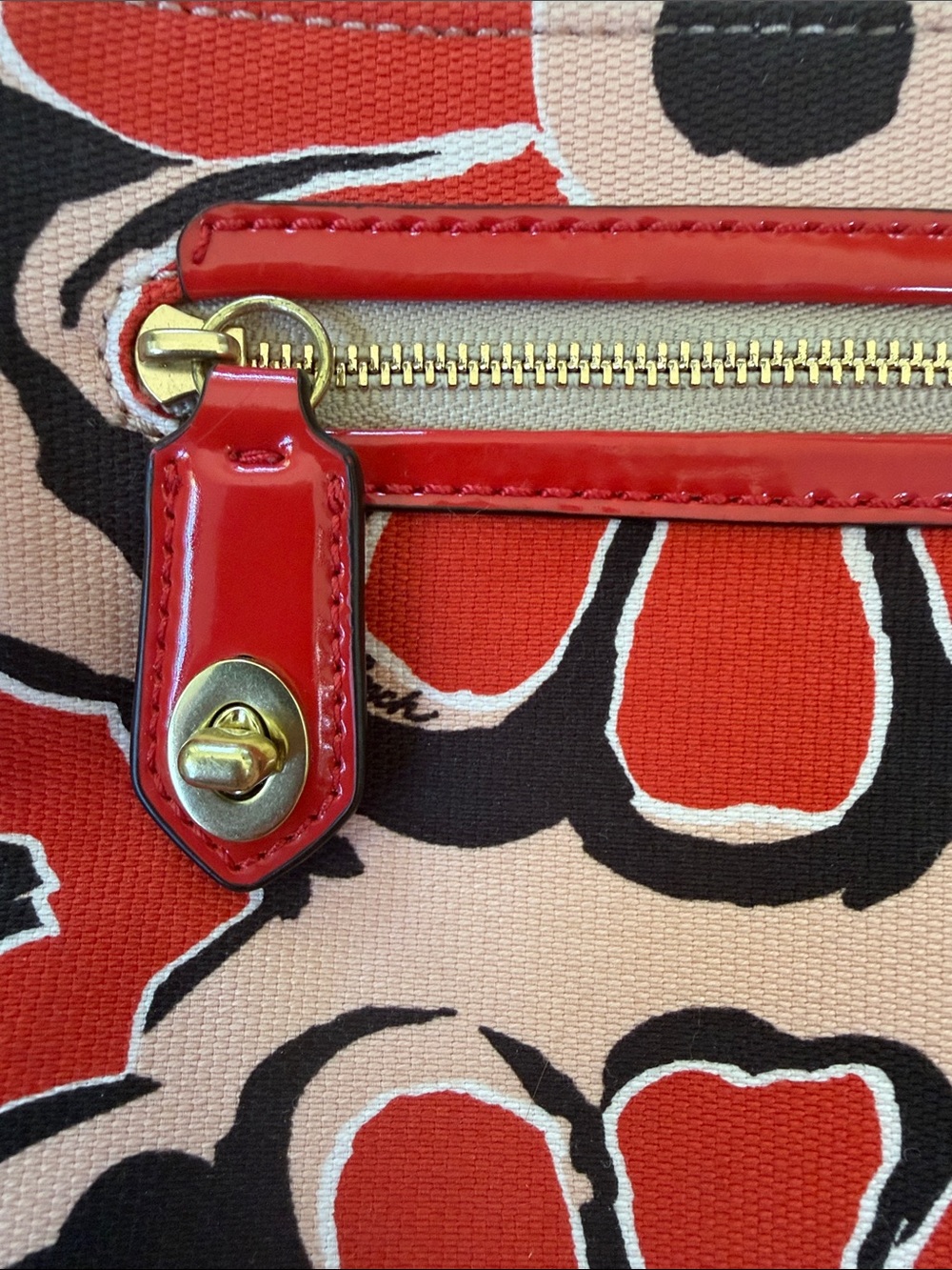 Coach Poppy Canvas Crossbody Purse - Picture 4 of 5